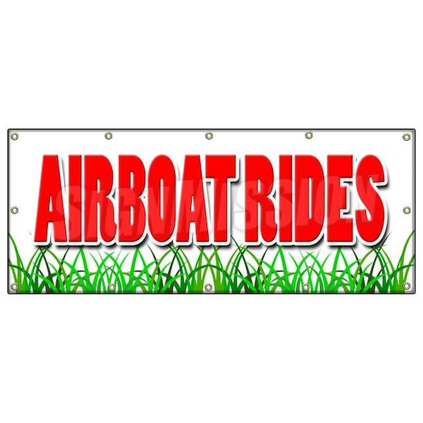 AIRBOAT RIDES BANNER SIGN everglades guided tours swamp buggy wetlands